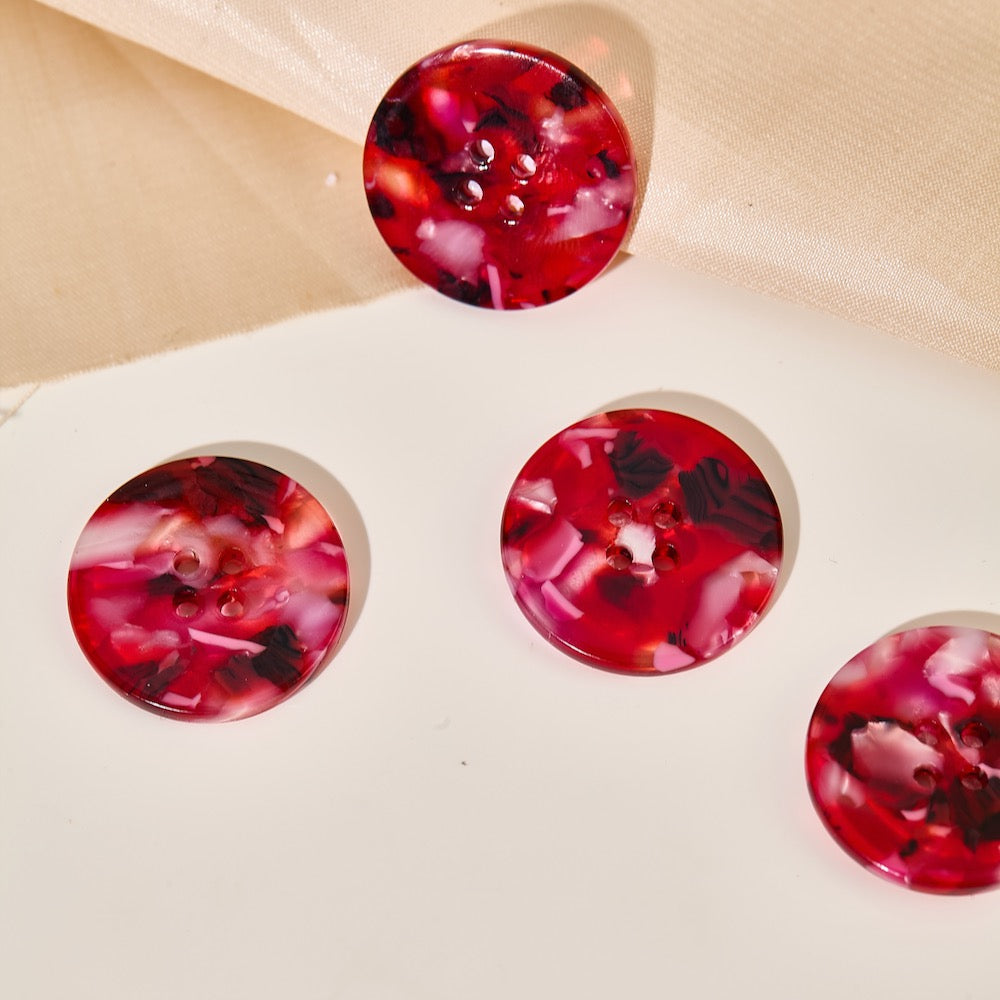Lot de 6 boutons 25 mm Pigeon Wishes - Cherry bomb