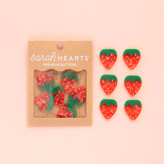 Boutons Strawberry 2 trous 26 mm