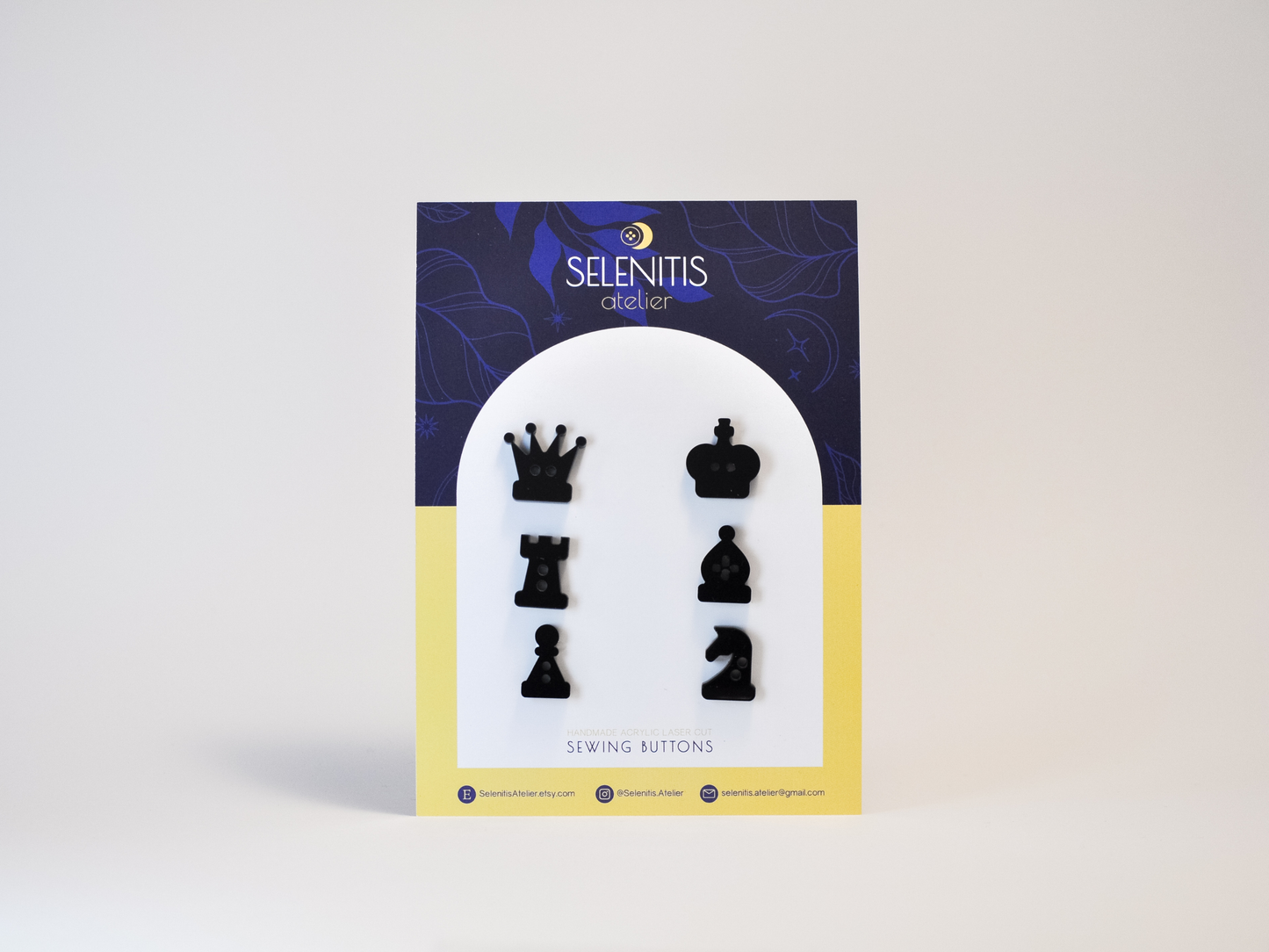 Boutons M échecs et mat Selenitis