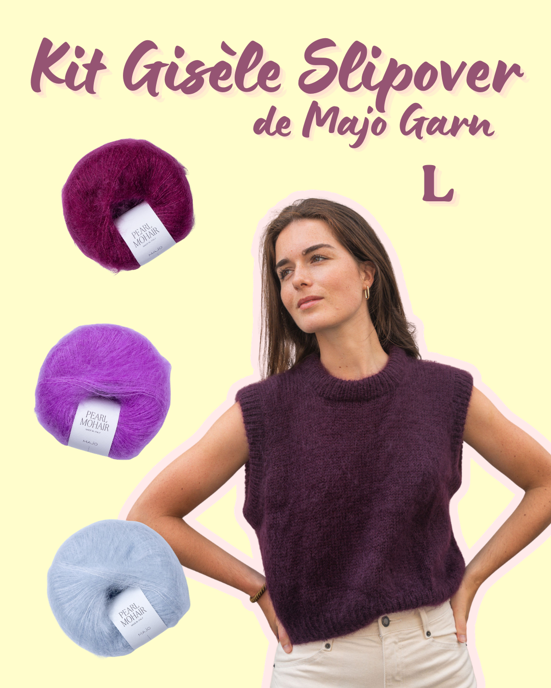 Kit Gisèle Slipover L - Majo Garn