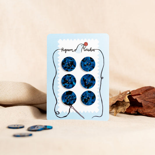 Lot de 6 boutons 25 mm Pigeon Whites - Nightshade