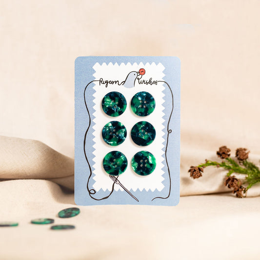 Lot de 6 boutons 25 mm Pigeon Wishes - Wicked