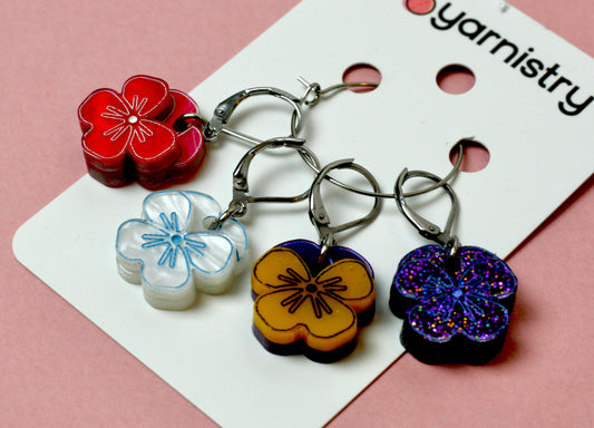 Lot de 4 marqueurs amovibles petites pensées