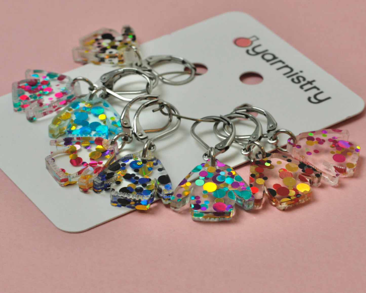 Lot de 8 marqueurs amovibles pulls à paillettes