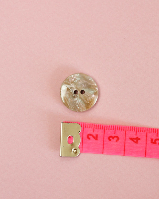 Bouton rond 18 mm 2 trous effet nacré