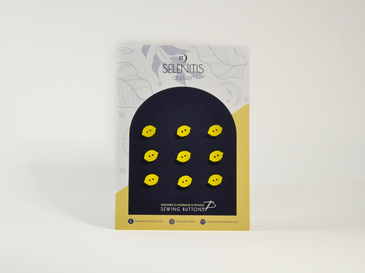 Boutons S citron jaune Selinitis
